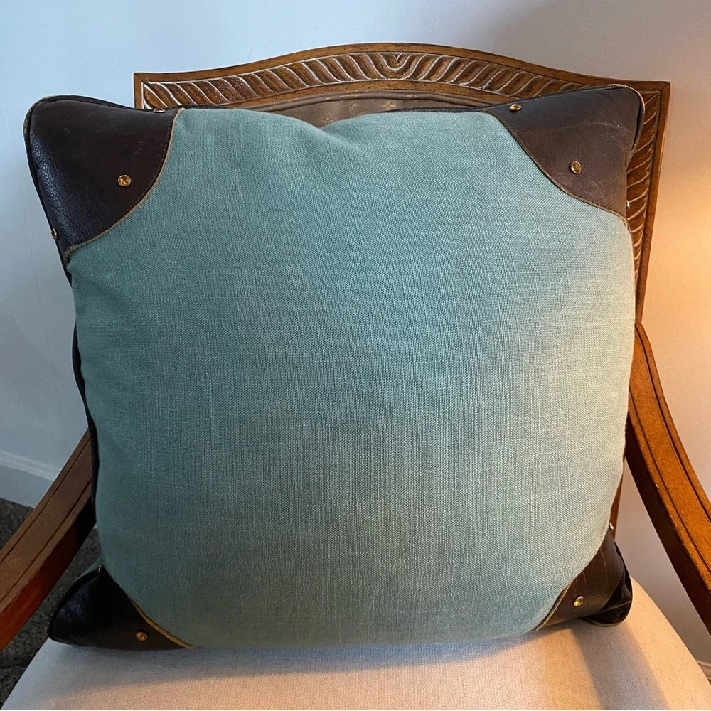 Elegant Leather Accent Pillows